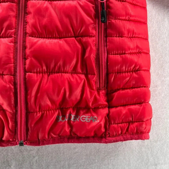 Boulder Gear Puffer Jacket Girls Sz S Full Zip Long Sleeve Insulated Outdoor Red - Picture 6 of 12